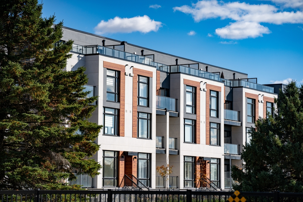 Modern multifamily building exterior